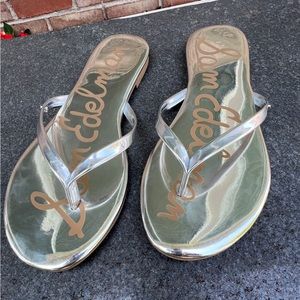 Sam Edelman Silver Metallic Sandals 7.5
